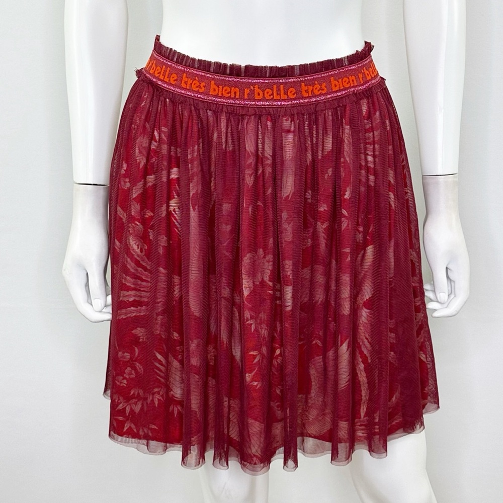 Scotch & Soda Red Tulle Mini Skirt Girls Size 16 High Waist Casual Boho Preppy